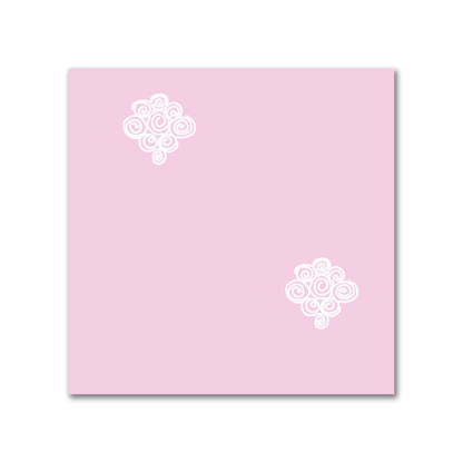 Pink Cotton Sateen Fabric with Off-White Hand-painted Swizzle Motif Print | FACS-1081-172