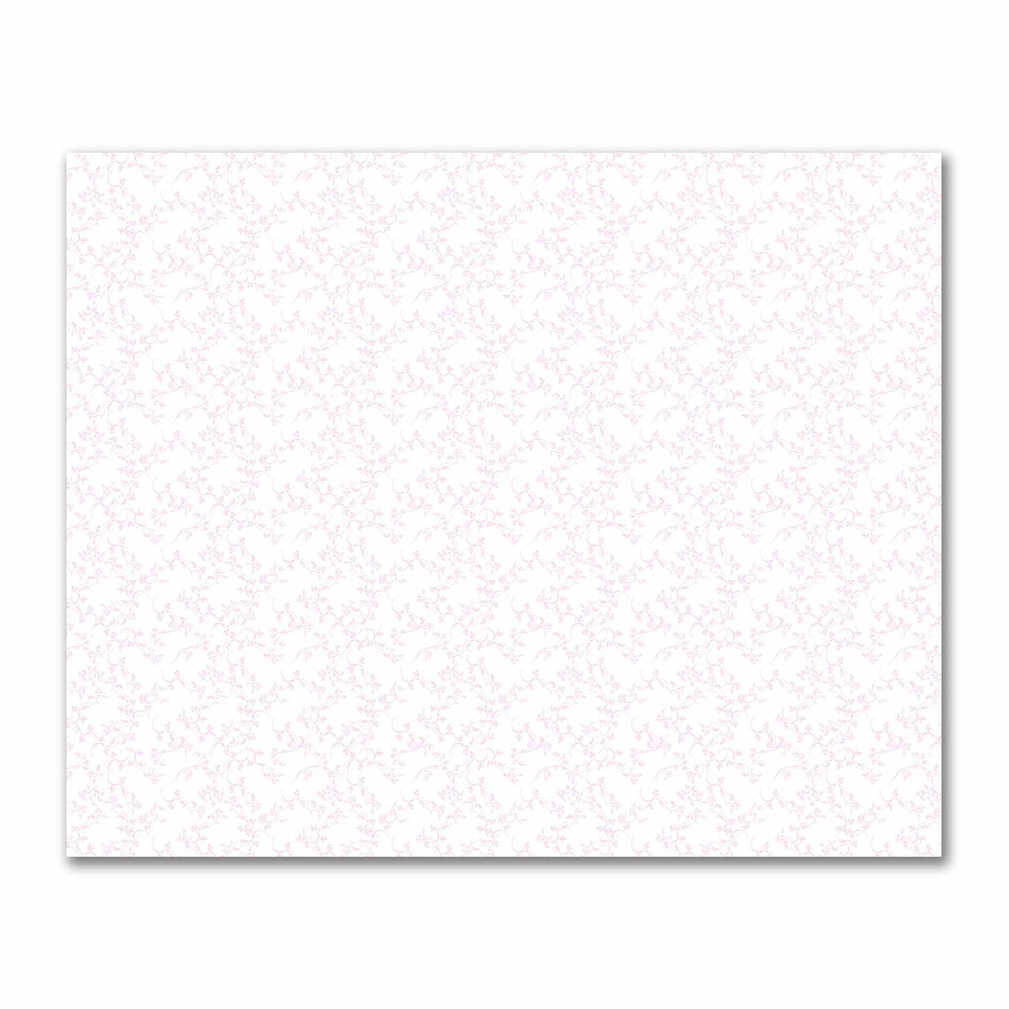Off-White Cotton Sateen Fabric with Pink Hand-painted Vine Print | FACS-1081-181