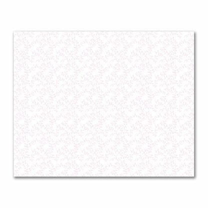 Off-White Cotton Sateen Fabric with Pink Hand-painted Vine Print | FACS-1081-181