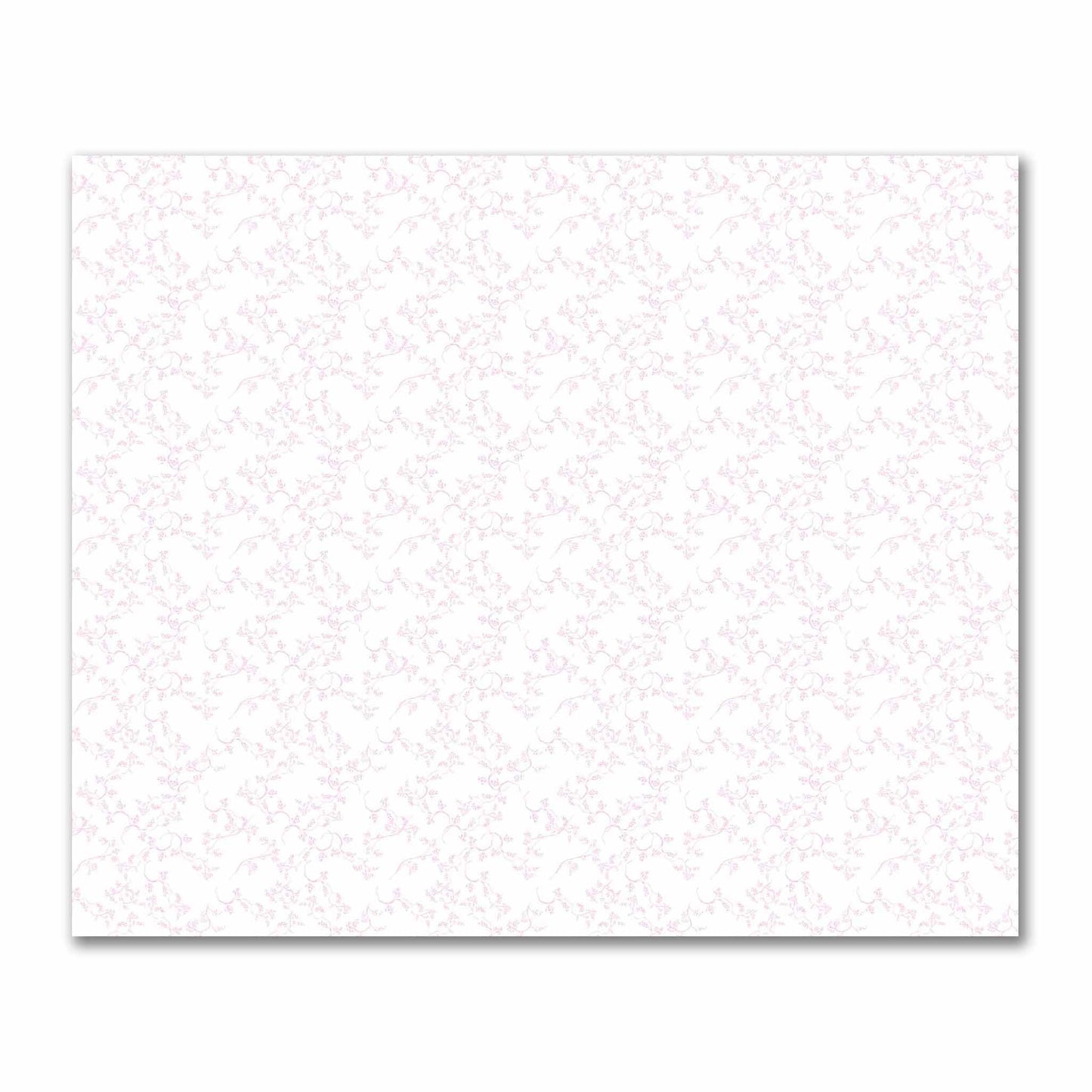 Off-White Cotton Sateen Fabric with Pink Hand-painted Vine Print | FACS-1081-181