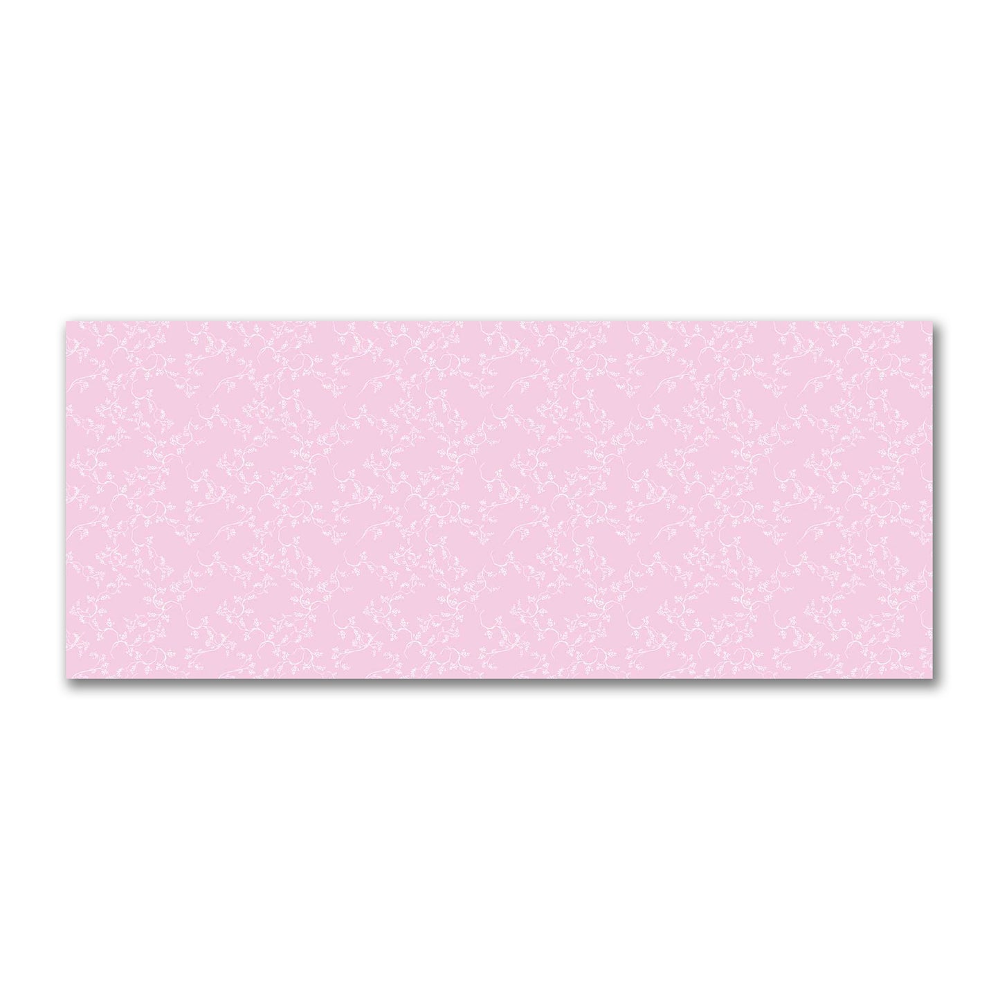 Pink Cotton Sateen Fabric with Off-White Vine Print  | FACS-1081-182
