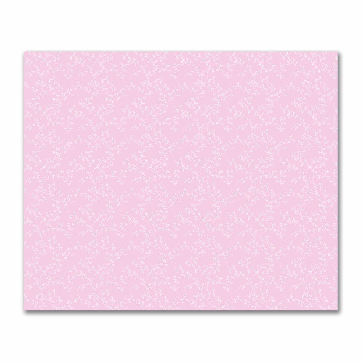Pink Cotton Sateen Fabric with Off-White Vine Print  | FACS-1081-182