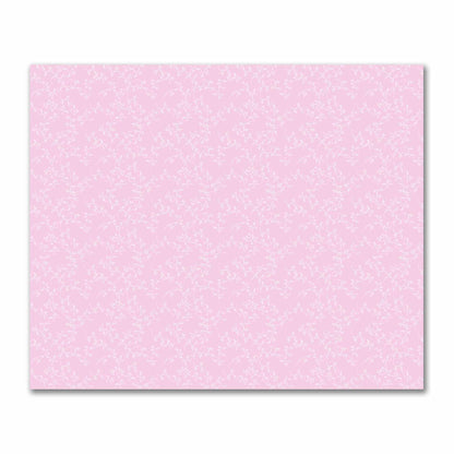 Pink Cotton Sateen Fabric with Off-White Vine Print  | FACS-1081-182