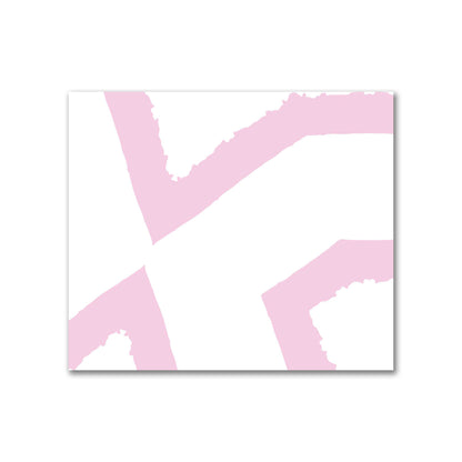 Off-White Cotton Sateen Fabric with Bold Pink Graphic  | FACS-1081-391