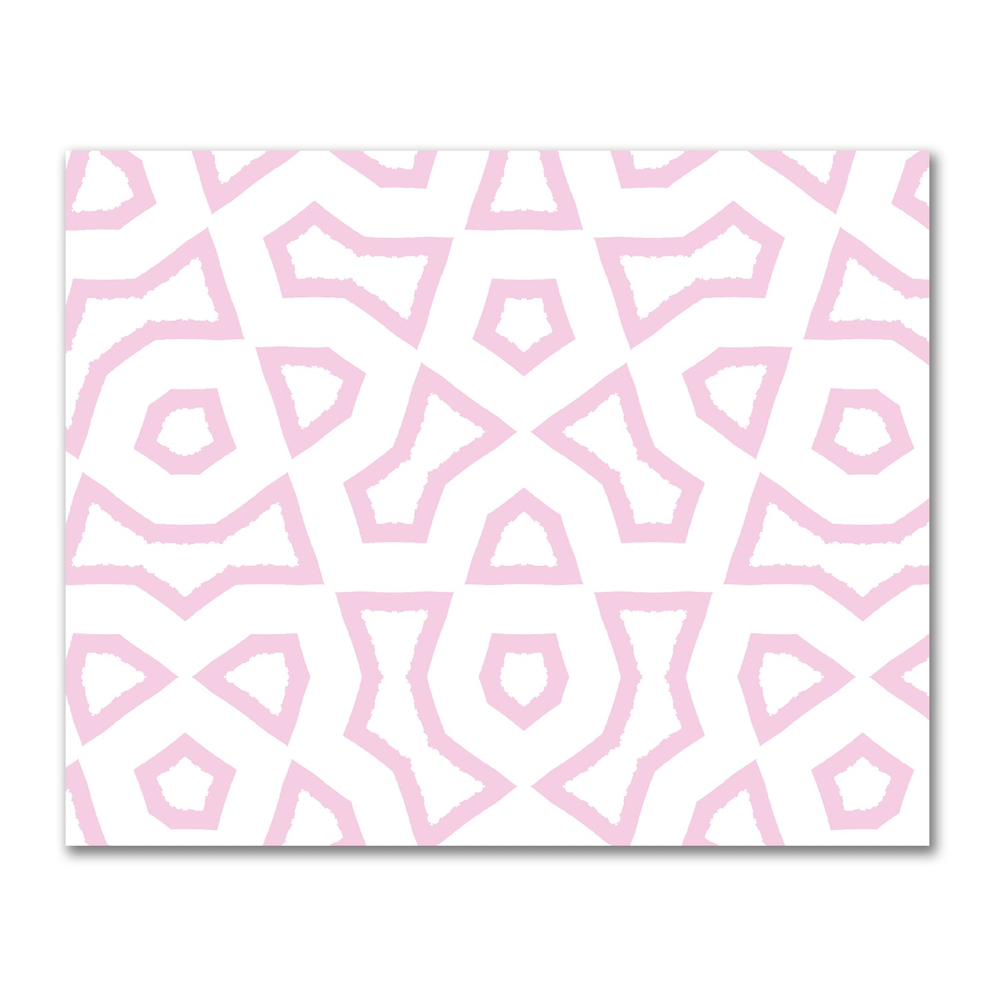 Off-White Cotton Sateen Fabric with Bold Pink Graphic  | FACS-1081-391