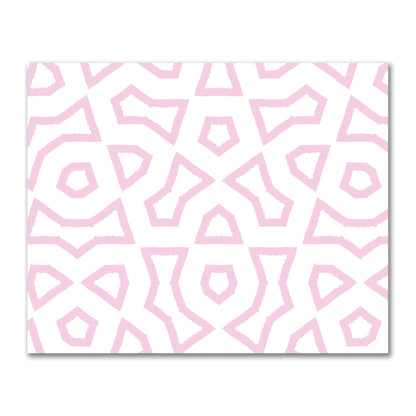 Off-White Cotton Sateen Fabric with Bold Pink Graphic  | FACS-1081-391