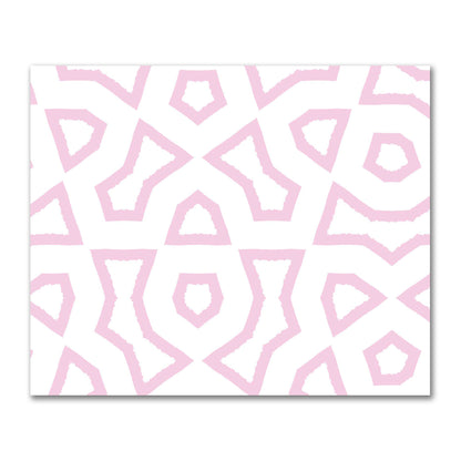 Off-White Cotton Sateen Fabric with Bold Pink Graphic  | FACS-1081-391