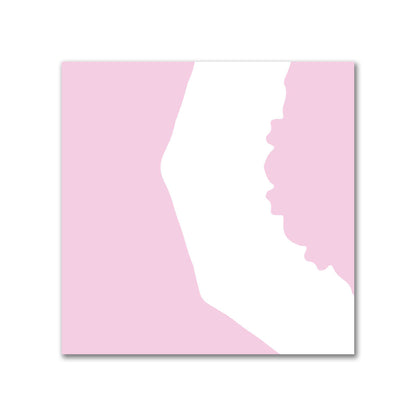Off-White Cotton Sateen Fabric with Bold Pink Graphic  | FACS-1081-391