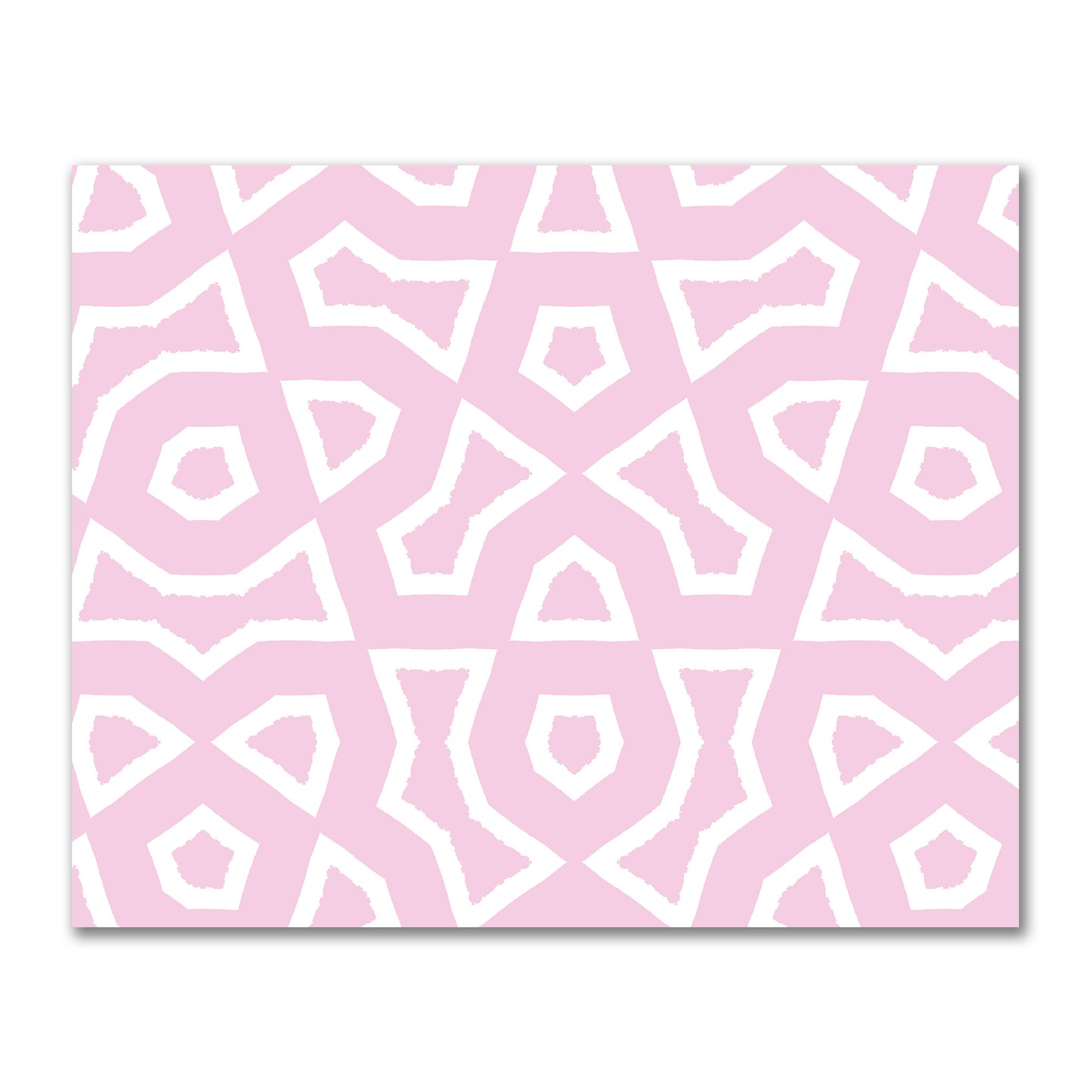 Pink Cotton Sateen Fabric with Bold Off-White Graphic  | FACS-1081-392