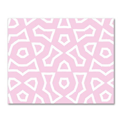 Pink Cotton Sateen Fabric with Bold Off-White Graphic  | FACS-1081-392