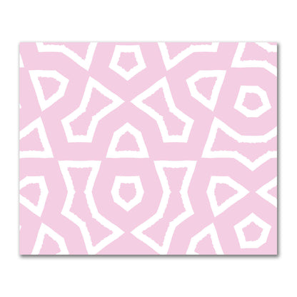 Pink Cotton Sateen Fabric with Bold Off-White Graphic  | FACS-1081-392