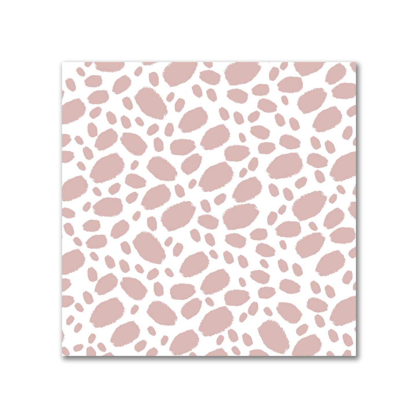 Off-White Cotton Sateen Fabric with Salmon Hand-painted Dab Motif Print | FACS-1139-092