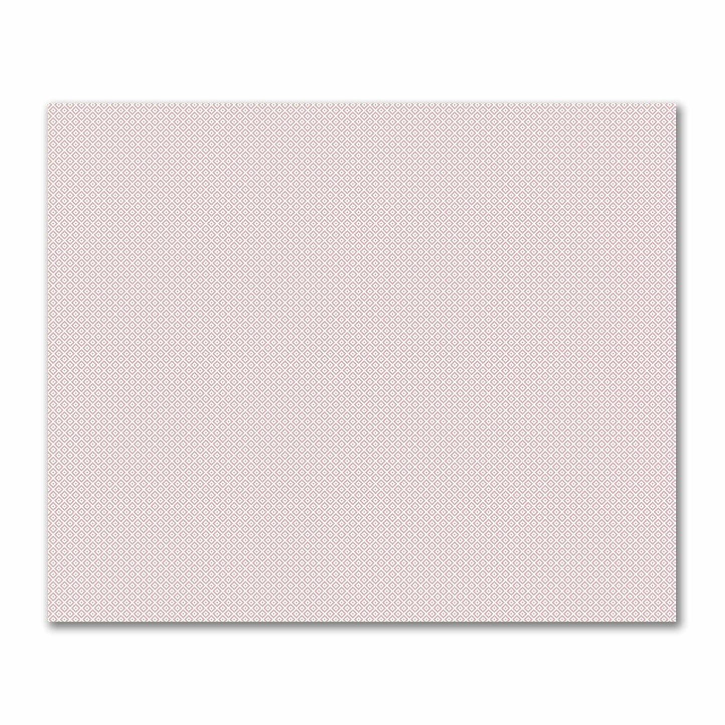 Off-White Cotton Sateen Fabric with Salmon Repeating Square Motif Print | FACS-1139-122