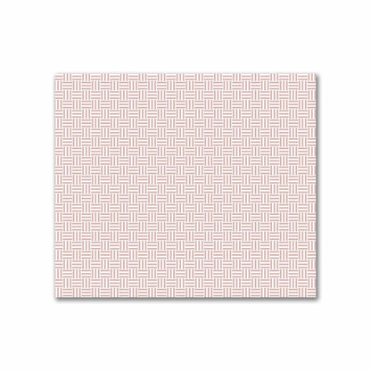 Off-White Cotton Sateen Fabric with Salmon Double Weave Motif Print | FACS-1139-144