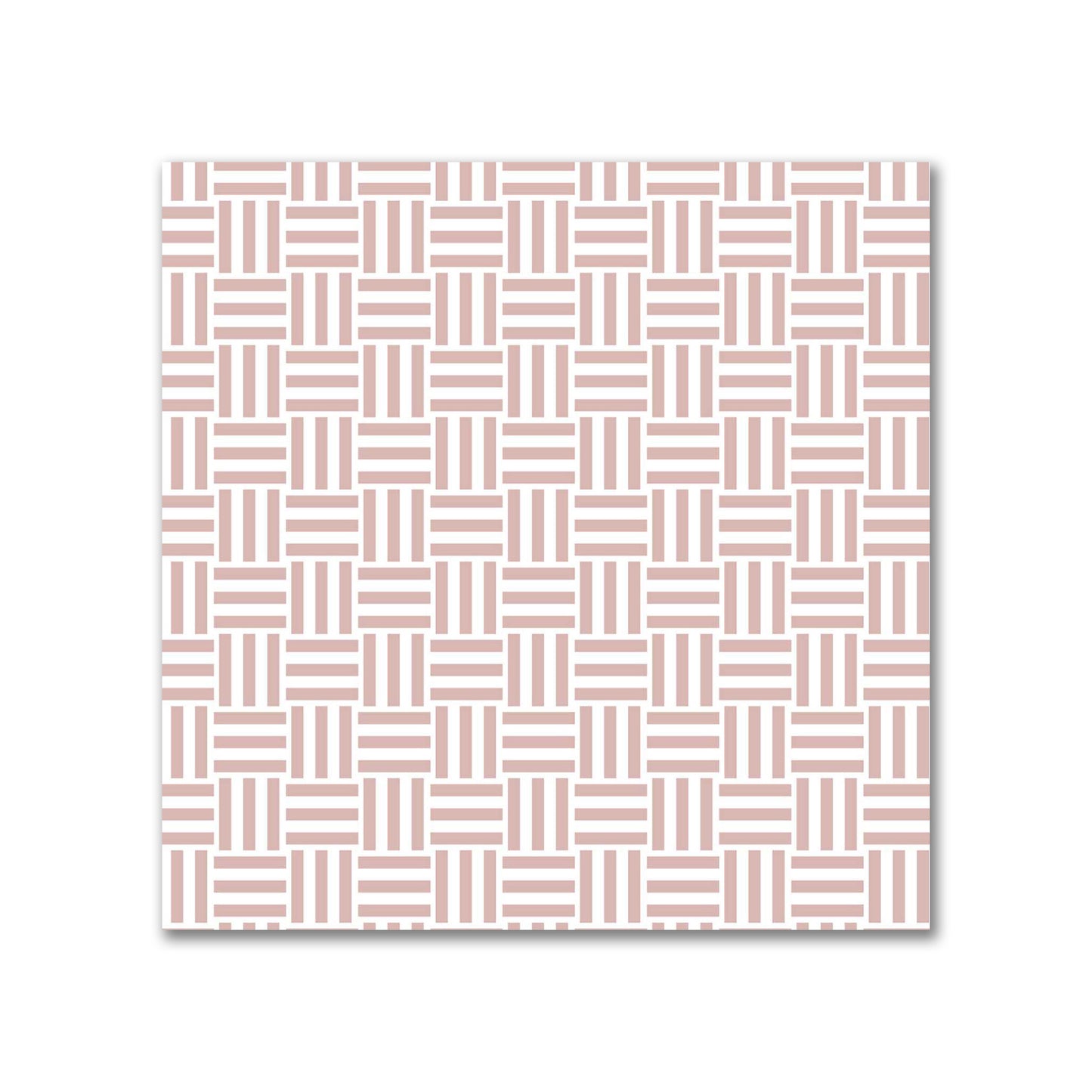 Off-White Cotton Sateen Fabric with Salmon Double Weave Motif Print | FACS-1139-144