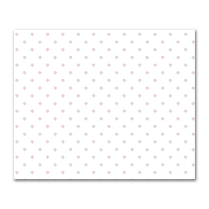 Off-White Cotton Sateen Fabric with Salmon Hand-painted Swizzle Motif Print | FACS-1139-171