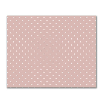 Salmon Cotton Sateen Fabric with Off-White Hand-painted Swizzle Motif Print | FACS-1139-172