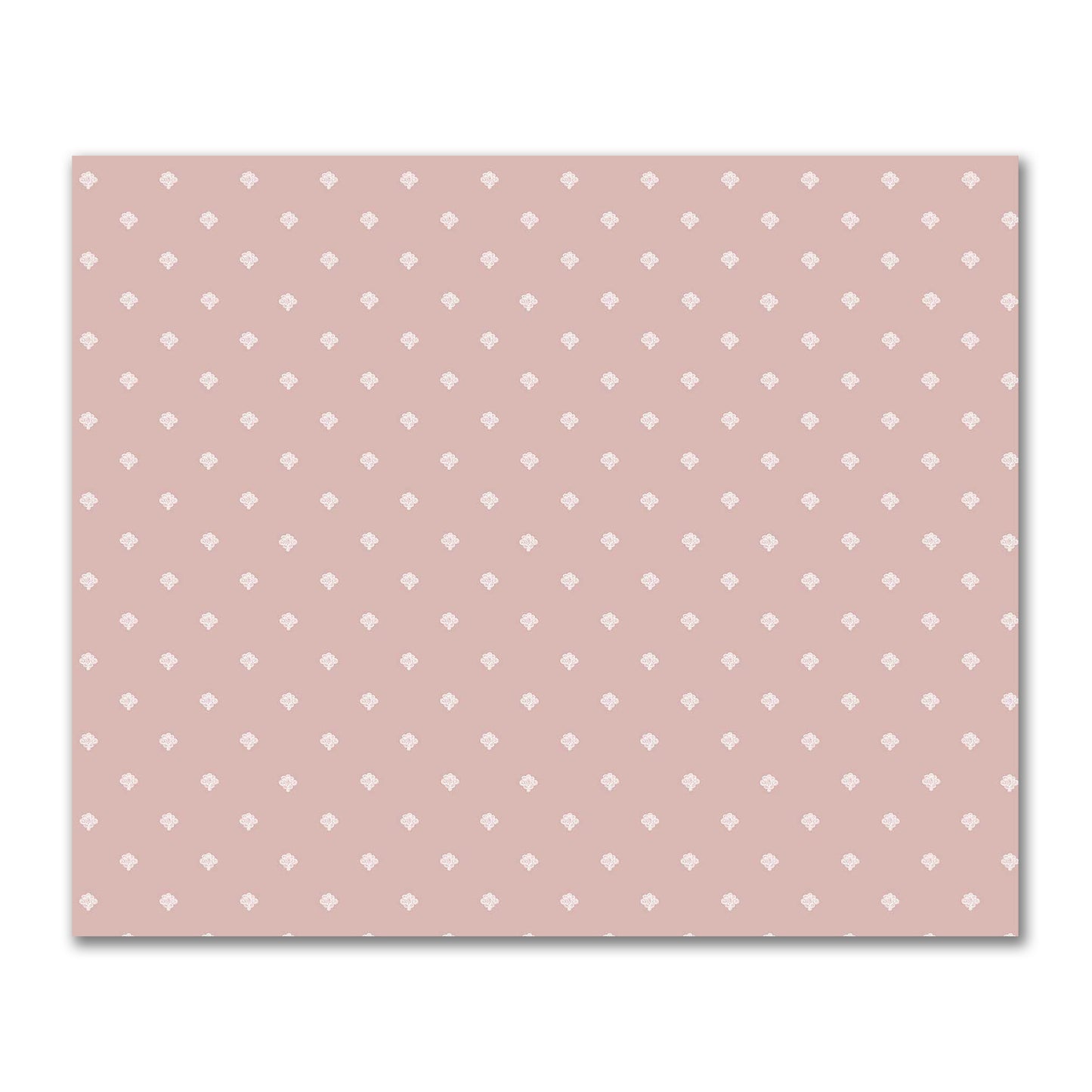 Salmon Cotton Sateen Fabric with Off-White Hand-painted Swizzle Motif Print | FACS-1139-172