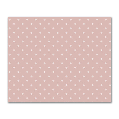 Salmon Cotton Sateen Fabric with Off-White Hand-painted Swizzle Motif Print | FACS-1139-172