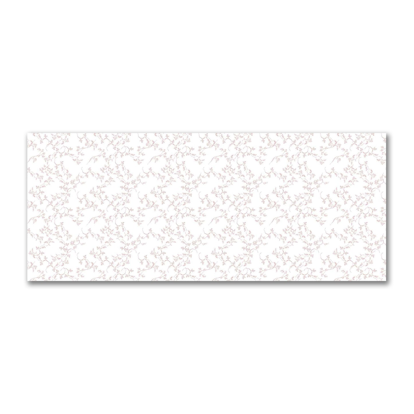 Off-White Cotton Sateen Fabric with Salmon Hand-painted Vine Print | FACS-1139-181