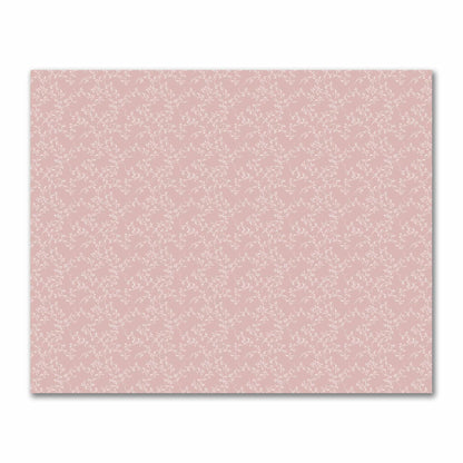 Salmon Cotton Sateen Fabric with Off-White Vine Print  | FACS-1139-182