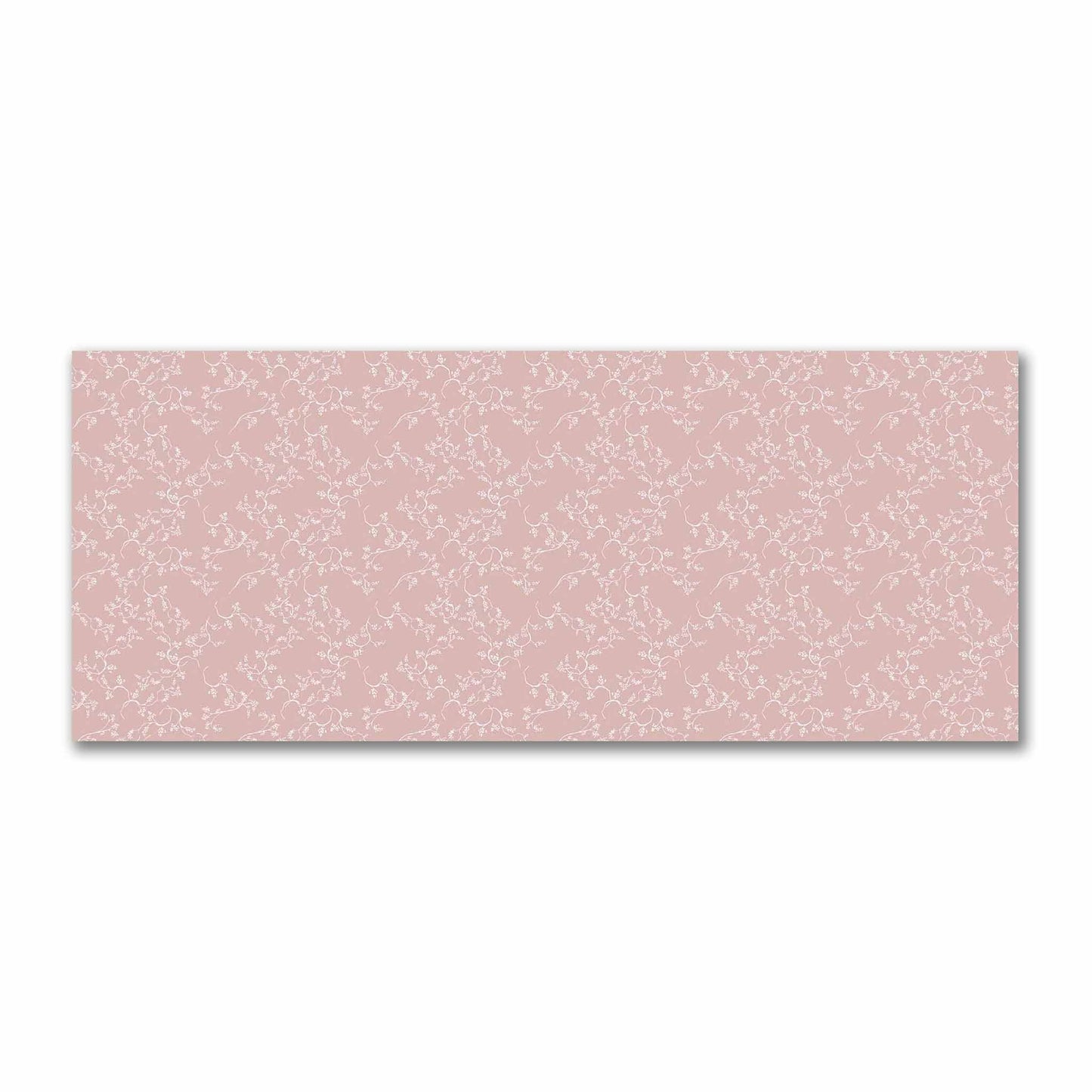 Salmon Cotton Sateen Fabric with Off-White Vine Print  | FACS-1139-182