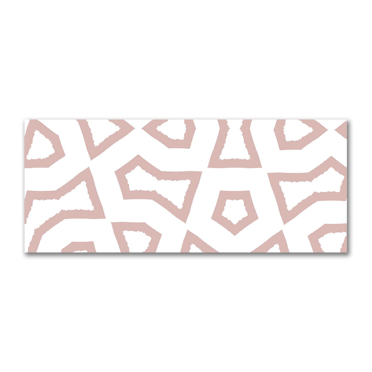 Off-White Cotton Sateen Fabric with Bold Salmon Graphic  | FACS-1139-391