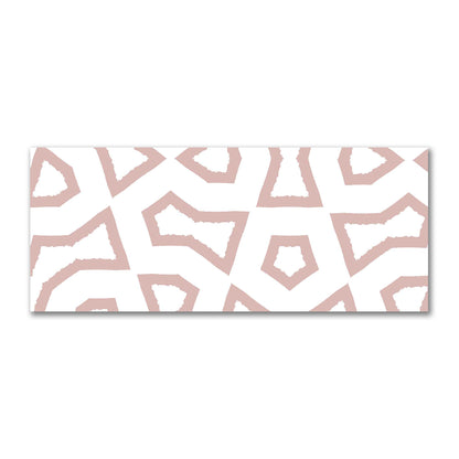 Off-White Cotton Sateen Fabric with Bold Salmon Graphic  | FACS-1139-391