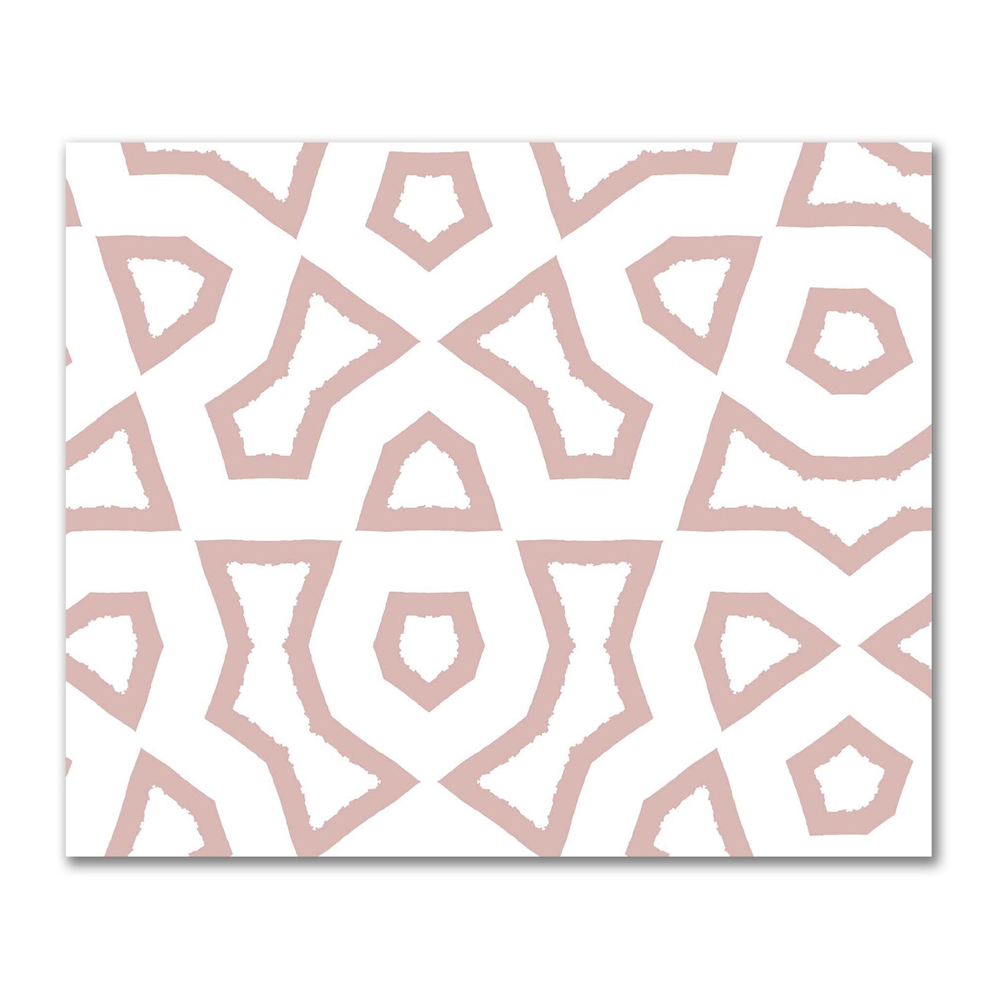 Off-White Cotton Sateen Fabric with Bold Salmon Graphic  | FACS-1139-391