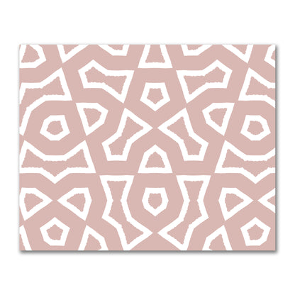 Salmon Cotton Sateen Fabric with Bold Off-White Graphic  | FACS-1139-392