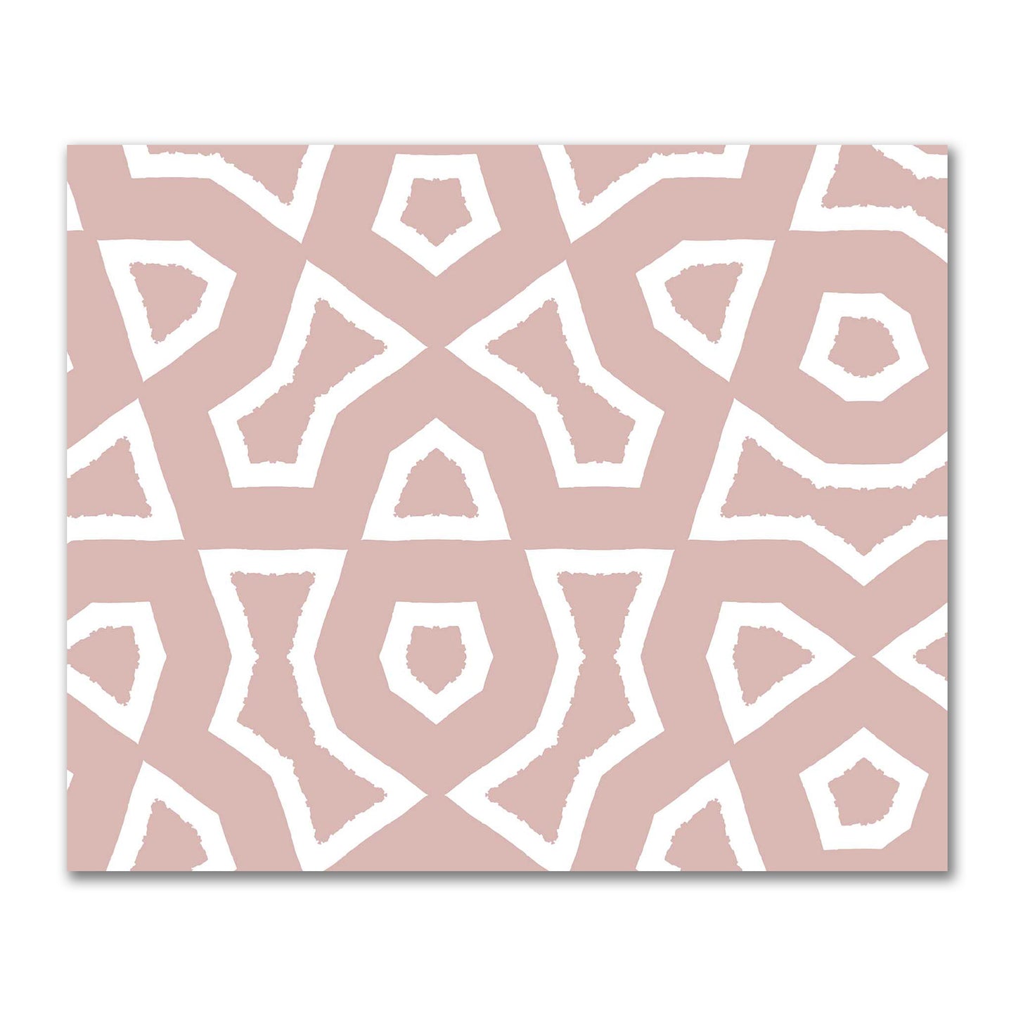 Salmon Cotton Sateen Fabric with Bold Off-White Graphic  | FACS-1139-392