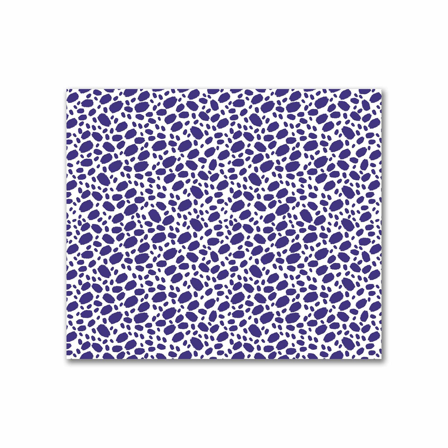 Off-White Cotton Sateen Fabric with Purple Hand-painted Dab Motif Print | FACS-1143-092