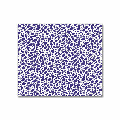 Off-White Cotton Sateen Fabric with Purple Hand-painted Dab Motif Print | FACS-1143-092