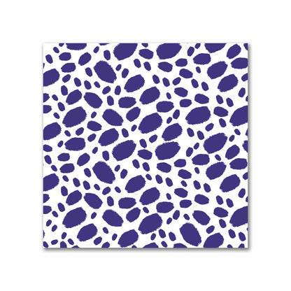 Off-White Cotton Sateen Fabric with Purple Hand-painted Dab Motif Print | FACS-1143-092