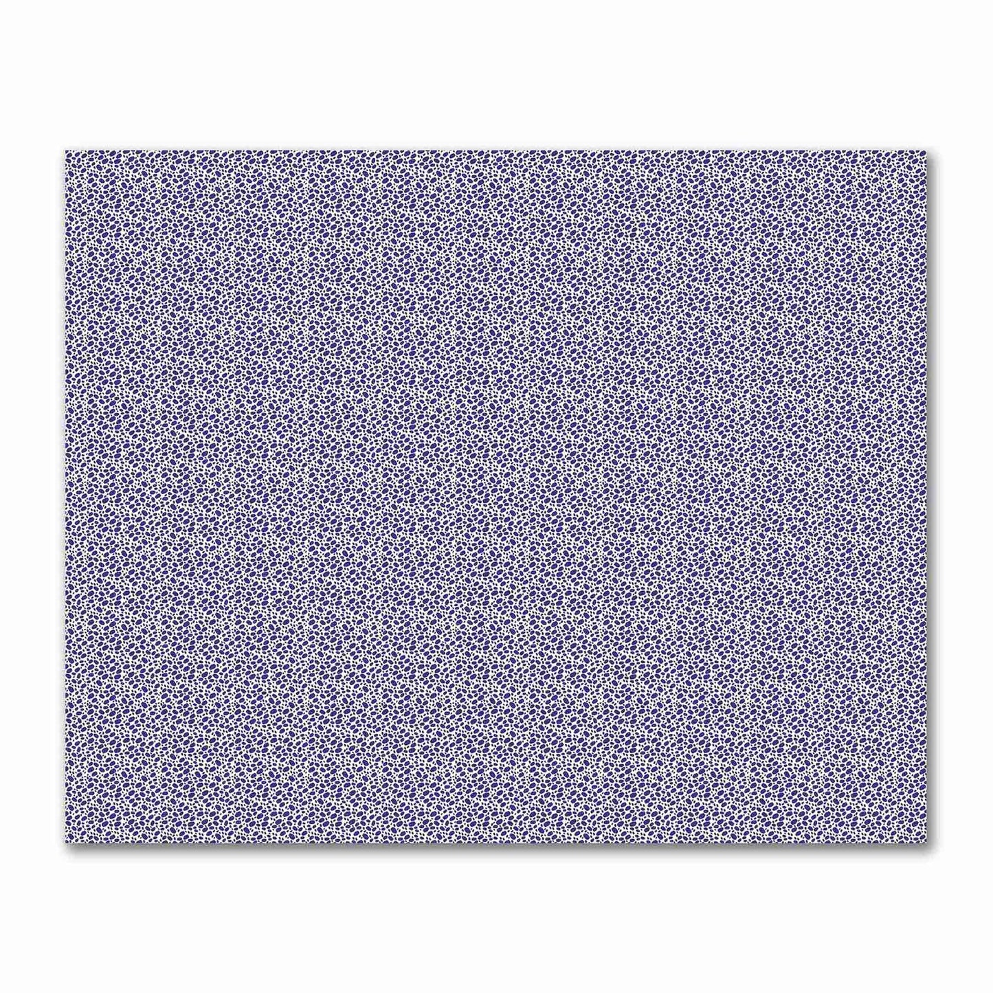 Off-White Cotton Sateen Fabric with Purple Hand-painted Dab Motif Print | FACS-1143-092