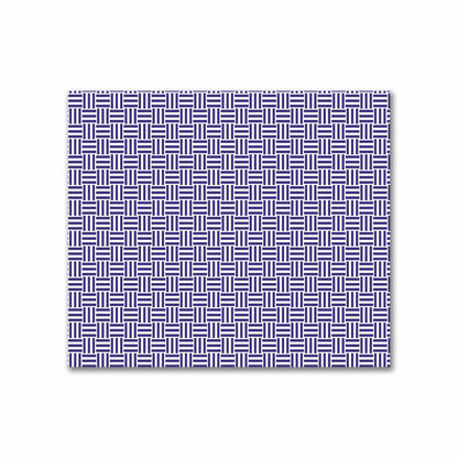 Off-White Cotton Sateen Fabric with Purple Single Weave Motif Print | FACS-1143-142