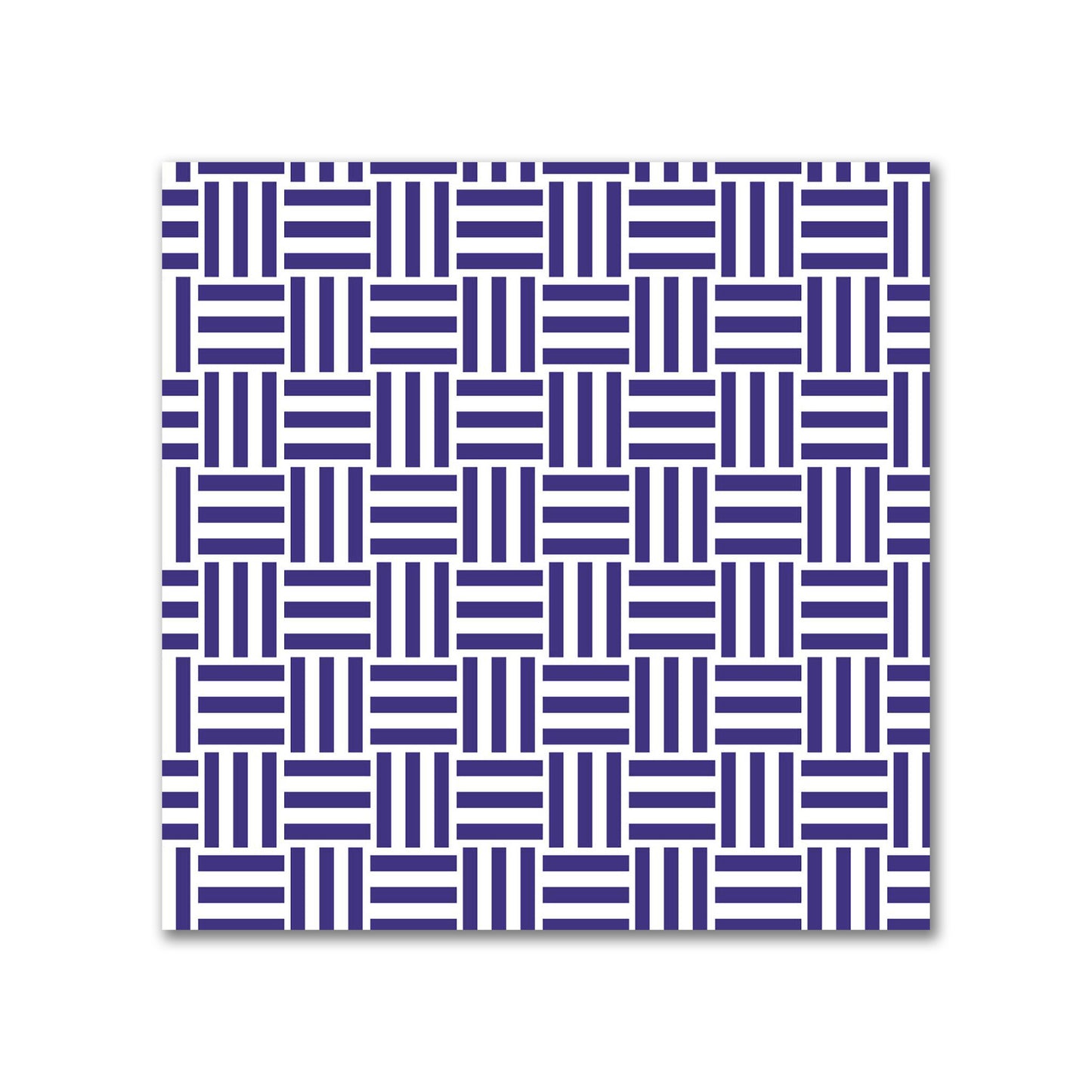 Off-White Cotton Sateen Fabric with Purple Single Weave Motif Print | FACS-1143-142