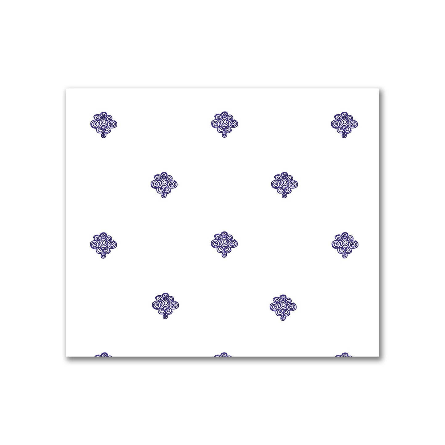 Off-White Cotton Sateen Fabric with Purple Hand-painted Swizzle Motif Print | FACS-1143-171