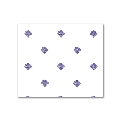 Off-White Cotton Sateen Fabric with Purple Hand-painted Swizzle Motif Print | FACS-1143-171