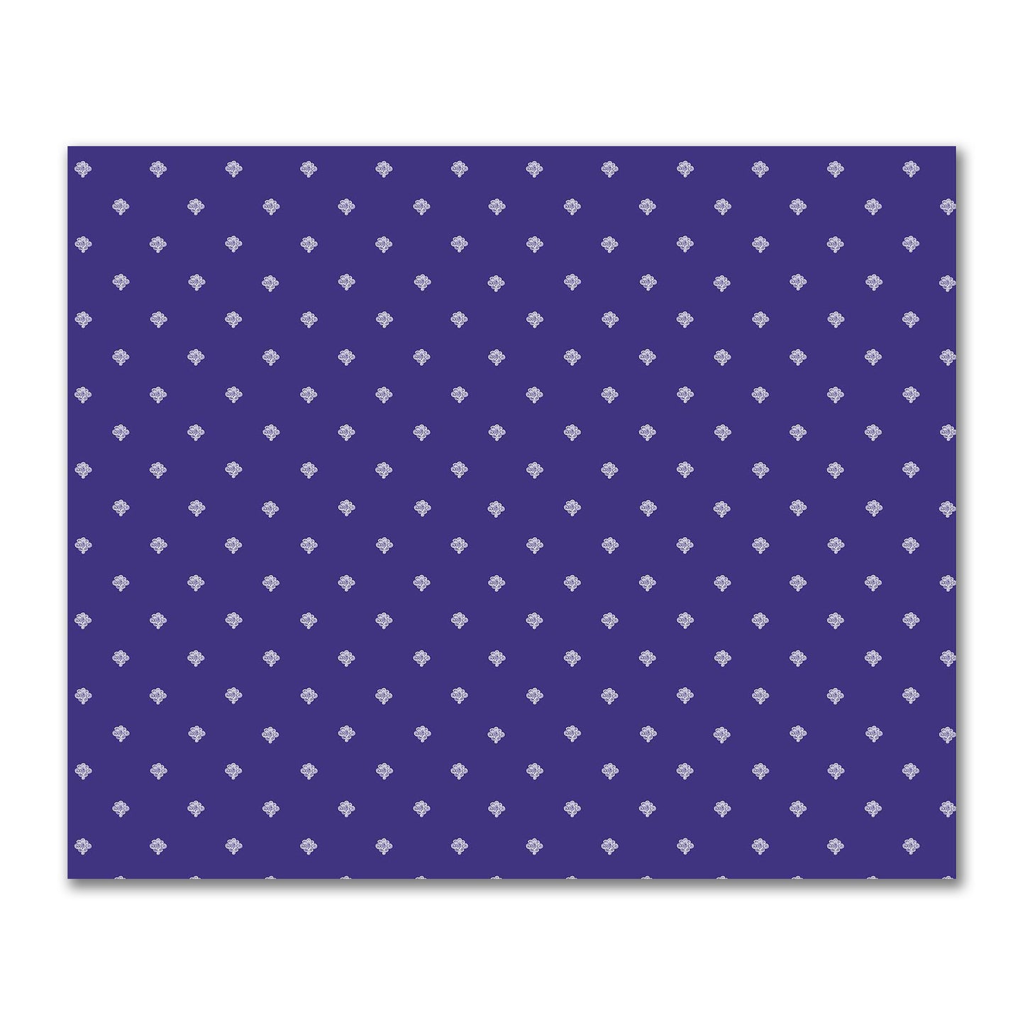 Purple Cotton Sateen Fabric with Off-White Hand-painted Swizzle Motif Print | FACS-1143-172