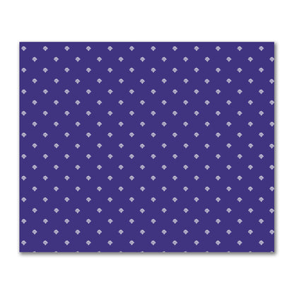 Purple Cotton Sateen Fabric with Off-White Hand-painted Swizzle Motif Print | FACS-1143-172