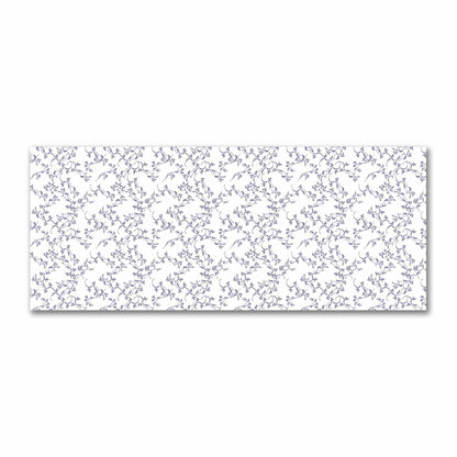 Off-White Cotton Sateen Fabric with Purple Hand-painted Vine Print | FACS-1143-181