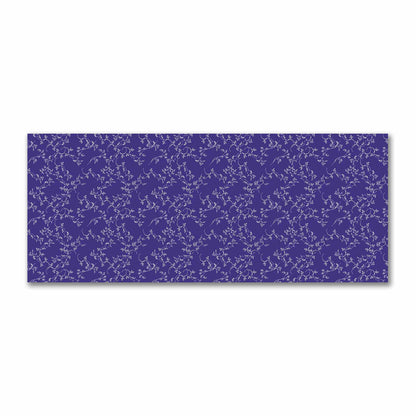 Purple Cotton Sateen Fabric with Off-White Vine Print  | FACS-1143-182