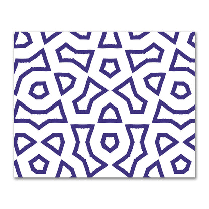 Off-White Cotton Sateen Fabric with Bold Purple Graphic  | FACS-1143-391