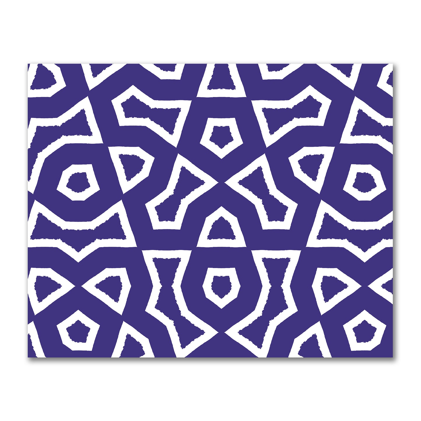 Purple Cotton Sateen Fabric with Bold Off-White Graphic  | FACS-1143-392