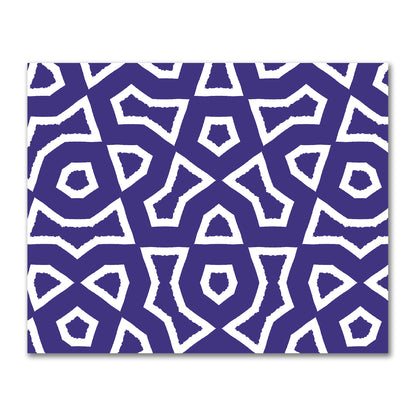 Purple Cotton Sateen Fabric with Bold Off-White Graphic  | FACS-1143-392