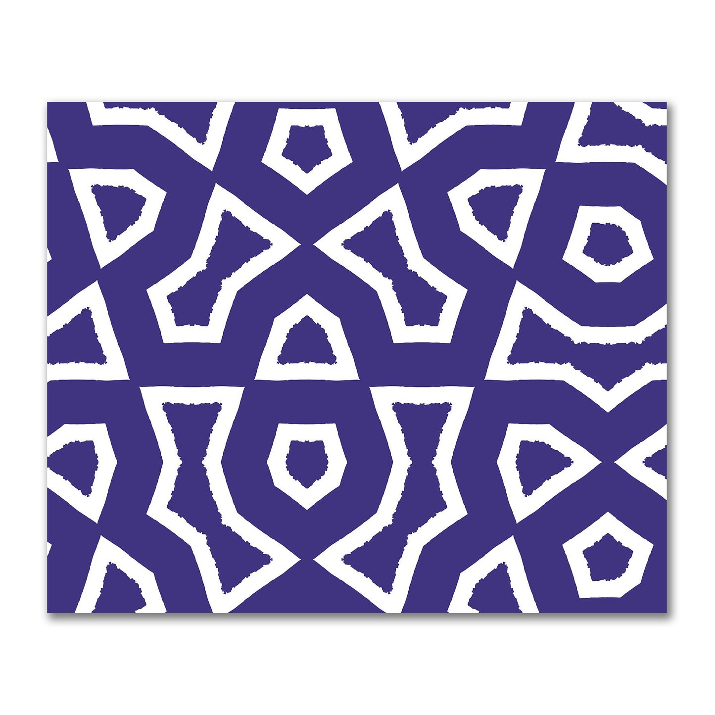 Purple Cotton Sateen Fabric with Bold Off-White Graphic  | FACS-1143-392