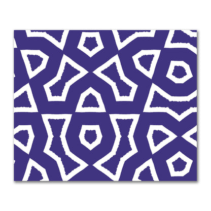 Purple Cotton Sateen Fabric with Bold Off-White Graphic  | FACS-1143-392