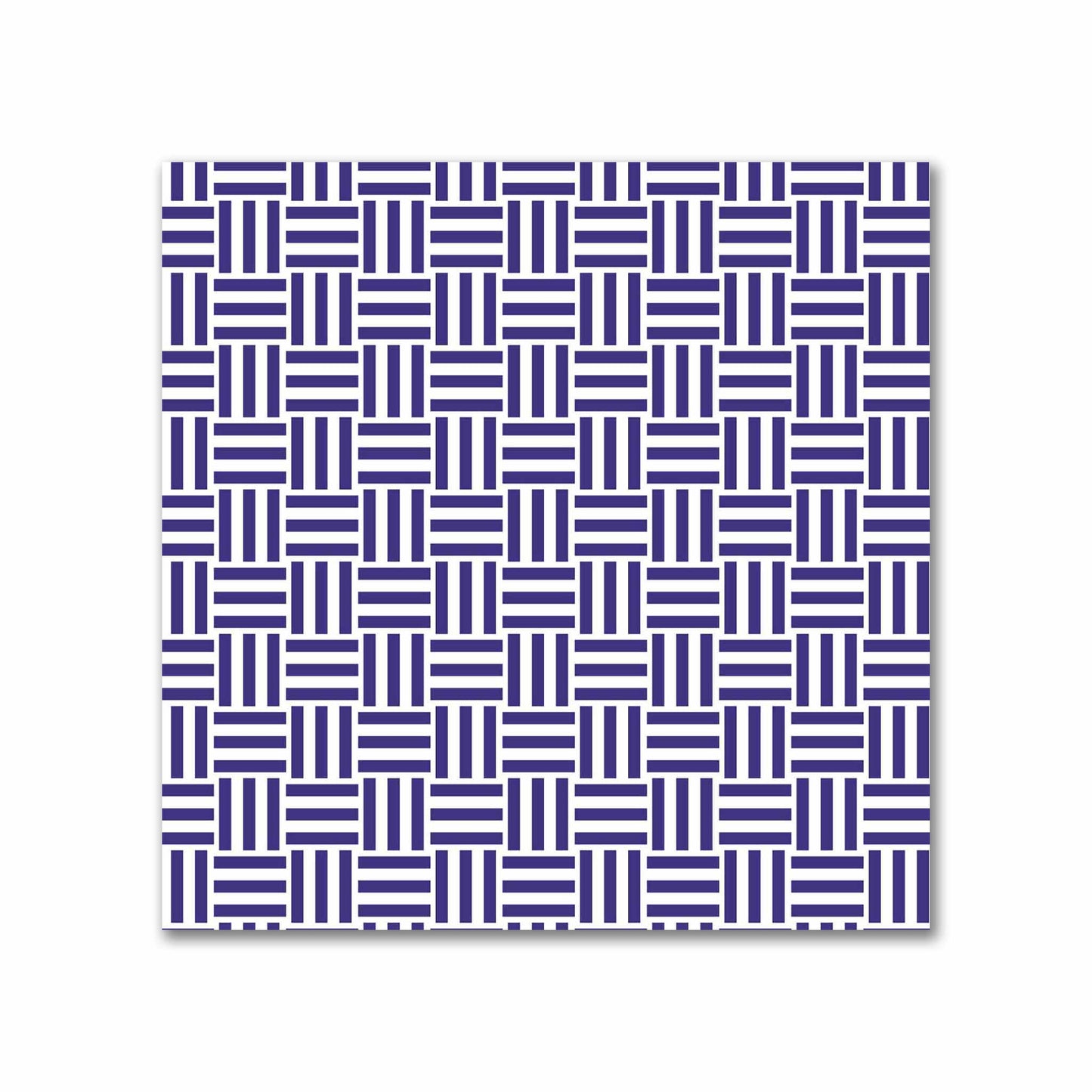 Off-White Cotton Sateen Fabric with Purple Bars, FACS-1143-051