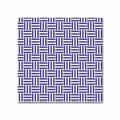 Off-White Cotton Sateen Fabric with Purple Bars, FACS-1143-051